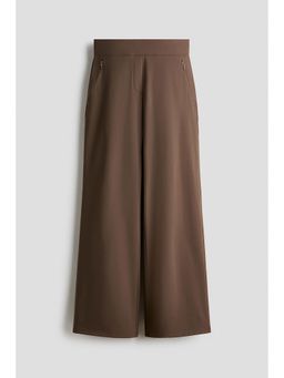 H&M - Women Beige Four-Way Stretch Wide Trouser