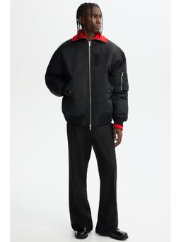 H&M - Men Black Padded Bomber Jacket