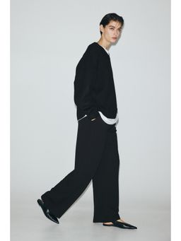 H&M - Women Black Wide Trouser