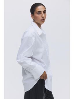 H&M - Women White Oversized Tuxedo Shirt