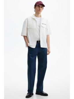 H&M - Men Blue Relaxed Fit Cotton Chinos