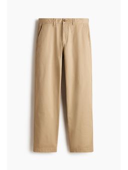 H&M - Men Beige Relaxed Fit Cotton Chinos