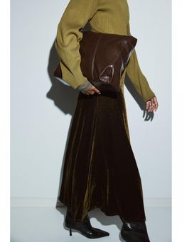 H&M - Women Brown Velour Skirt