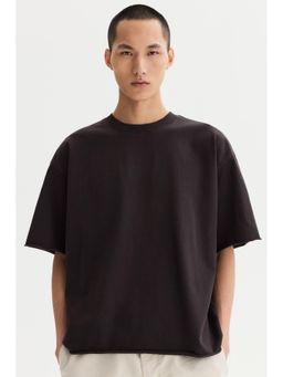 H&M - Men Black Oversized Fit Boxy-Style T-Shirt