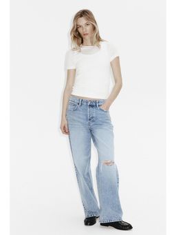 H&M - Women Blue Wide Regular Jeans