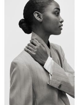 H&M - Women Beige Single-Breasted Blazer