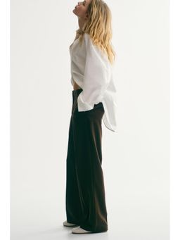 H&M - Women Green Tailored Twill Trouser