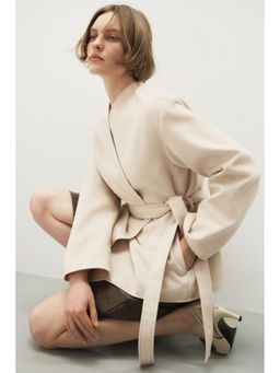 H&M - Women Beige Coat With Belt