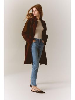 H&M - Women Blue Slim Straight High Ankle Jeans