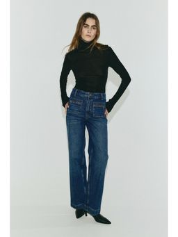 H&M - Women Blue Straight High Jeans
