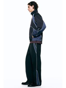 H&M - Men Black Loose Fit Nylon Trackpant