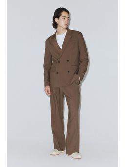 H&M - Men Brown Wrinkle Resistant Relaxed Fit Suit Blazer
