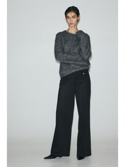 H&M - Women Black Straight-Leg Trouser