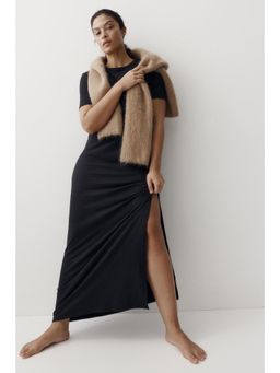 H&M - Women Black Long T-Shirt Dress