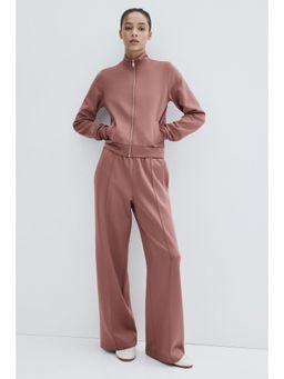 H&M - Women Pink Crease-Front Pull-On Pant