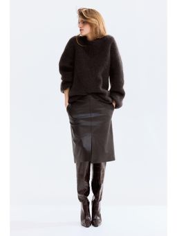 H&M - Women Brown Coated Skirt