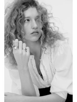 H&M - Women White Pintucked Shirt