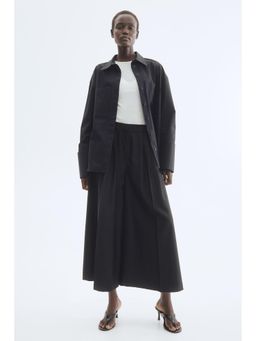 H&M - Women Black Pleat-Front Culottes