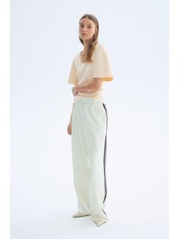 H&M - Women Beige Fine-Knit T-Shirt