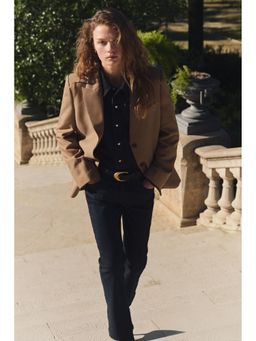 H&M - Women Blue Slim Straight High Waist Jeans