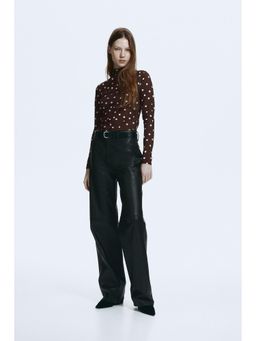 H&M - Women Brown Draped Jersey Top