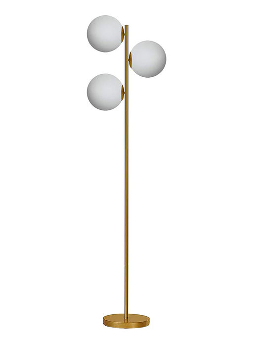 Homesake 3Hanging Tree Floor Lamp Frosted Globe Shades-Gold