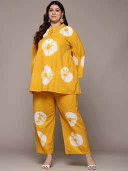 Readiprint - A Line Cotton Fabric Yellow Color Co-Ord (Set of 2)