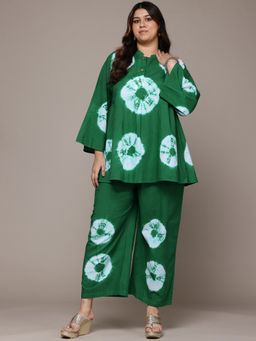 Readiprint - A Line Cotton Fabric Green Color Co-Ord (Set of 2)