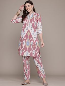 Readiprint - Cotton Fabric Red Color Kurta with Bottom (Set of 2)