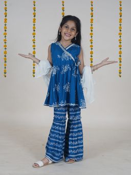 KiddoPanti - Girls Sleeveless Kurta with Sharara and Dupatta (Set of 3)