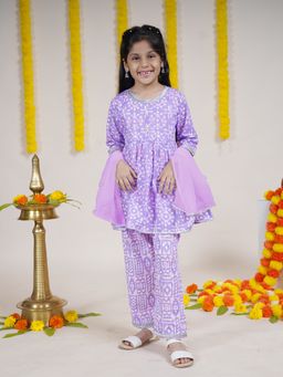 KiddoPanti - Girls Kurta and Sharara Pant with Dupatta (Set of 3)