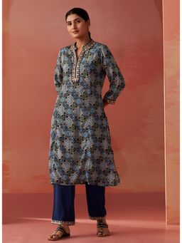 Lakshita - Indigo Printed Georgette Co-Ord (Set of 2)