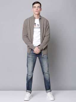 GANT - Mens Grey Solid Regular Fit Sweatshirt