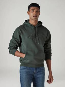 Levi's - Green Men Logo Printed Regular Fit Hoodie