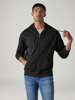 Levi's - Black Men Solid Regular Fit Hooded Jacket