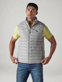 Levi's - Grey Men Quilted Slim Fit Puffer Jacket