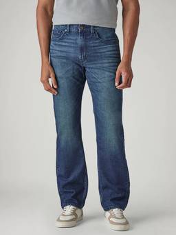 Levi's - Men 505 Blue Straight Fit Mid Rise Jeans