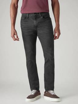 Levi's - Men 512 Charcoal-Grey Slim Fit Mid Rise Redloop Jeans
