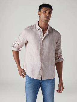 Levi's - Men Solid Slim Fit Redloop Linen Shirt