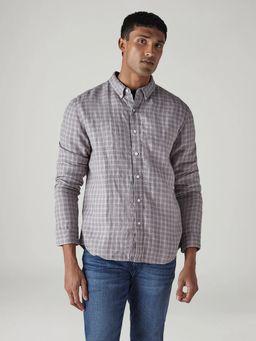Levi's - Men Checkered Slim Fit Linen Redloop Shirt