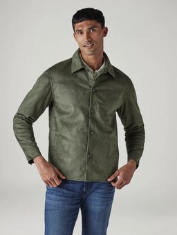 Levi's - Olive Men Solid Olive Redloop Shacket
