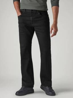 Levi's - Men 517 Black Regular Fit Mid Rise Redloop Jeans