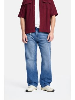 Snitch - Blue Denim Straight Casual Jeans for Men