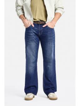 Snitch - Dark Blue Washed Regular Casual Jeans for Men