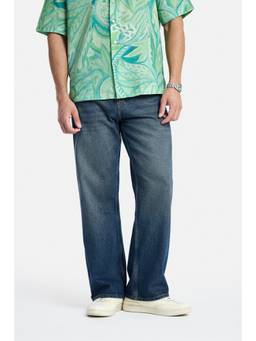 Snitch - Blue Washed Relaxed Casual Jeans for Men