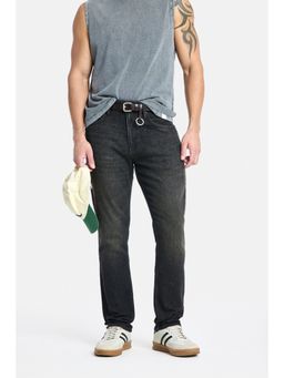 Snitch - Black Denim Slim Casual Jeans for Men