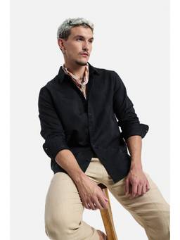Snitch - Black Full Sleeves Regular Casual Shirt for Men