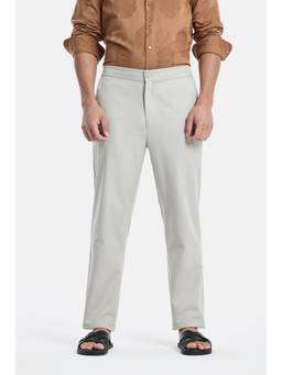 Snitch - Beige Solid Regular Trouser for Men