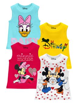 Kuchipoo - Disney By Girls Cartoon Cotton Blend Regular T-Shirt (Pack Of 4)