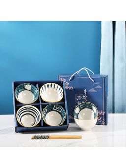 Epicasa - Home Ceramic Microwave Safe Glossy Ceramic Serving Bowls (Pack of 4)